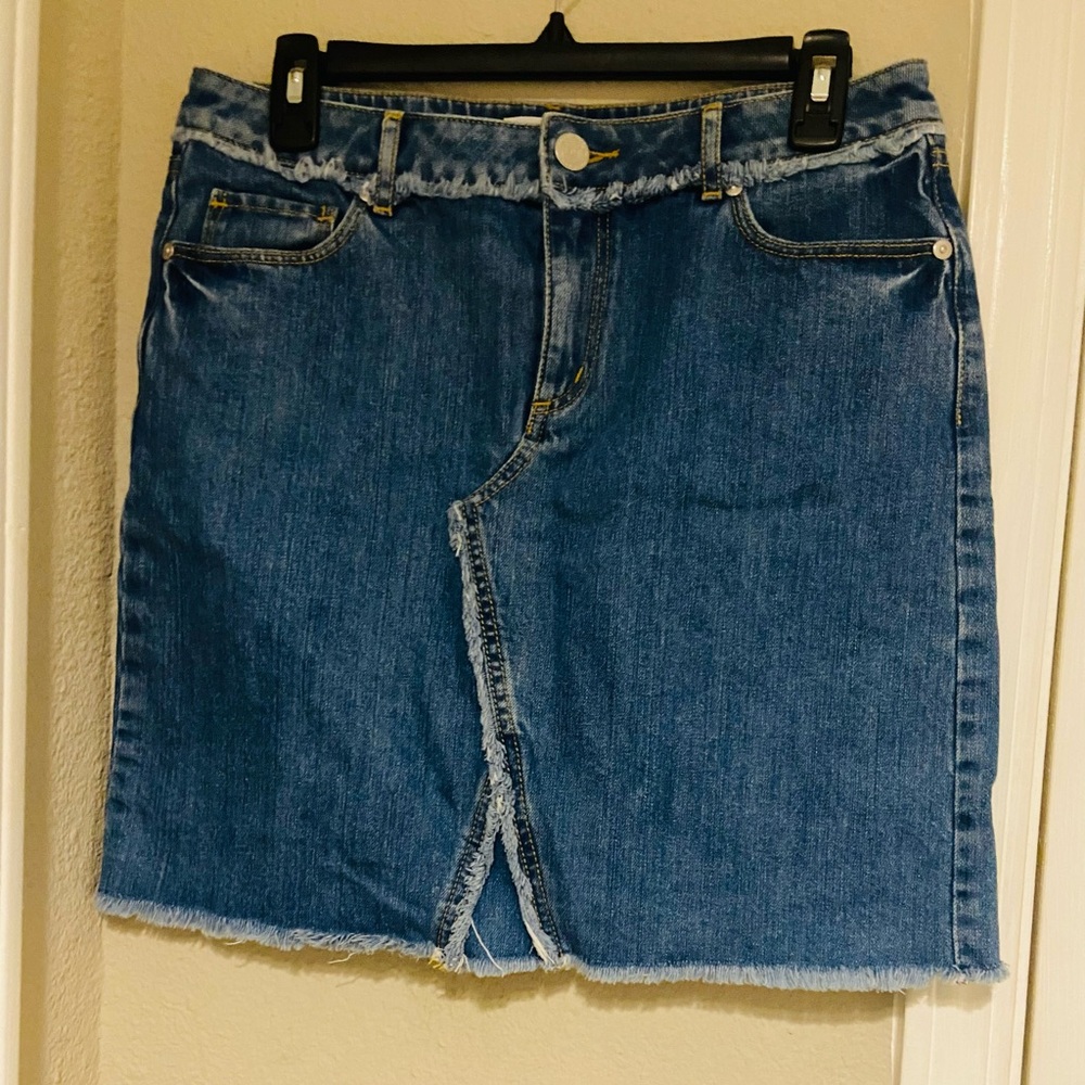 LOFT Blue Denim Pencil Skirt